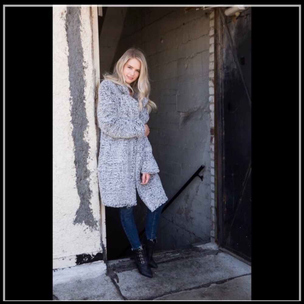 Faux fur coat